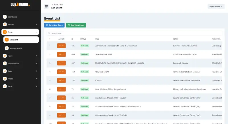 Guehadir CMS Dashboard